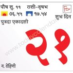 रविवार 21 जानेवारी  2024 – शुभ दिवस  (स.७.२३ प.)  | पुत्रदा एकादशी