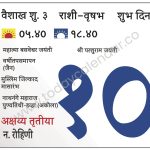 शुक्रवार 10 मे 2024 – शुभ दिन |अक्षय्य तृतीया | महात्मा बसवेश्वर जयंती |  श्री परशुराम जयंती | |वर्षीतपसमापन (जैन)  | मुस्लिम जिल्काद मासारंभ | नाथनंगे महाराज | पुण्यतिथी-डव्हा (अकोला)