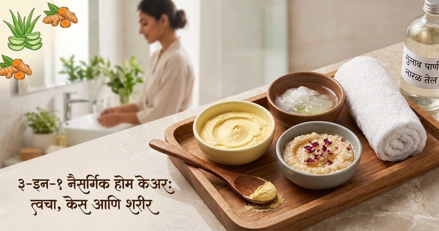 त्वचा आणि केसांचे सौंदर्य नैसर्गिक रित्या टिकवण्यासाठी घरगुती आणि सोपे पण अत्यंत प्रभावी उपाय