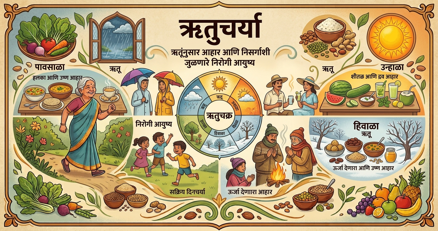 ऋतूनुसार आहार आणि निसर्गाशी जुळणारे निरोगी आयुष्य