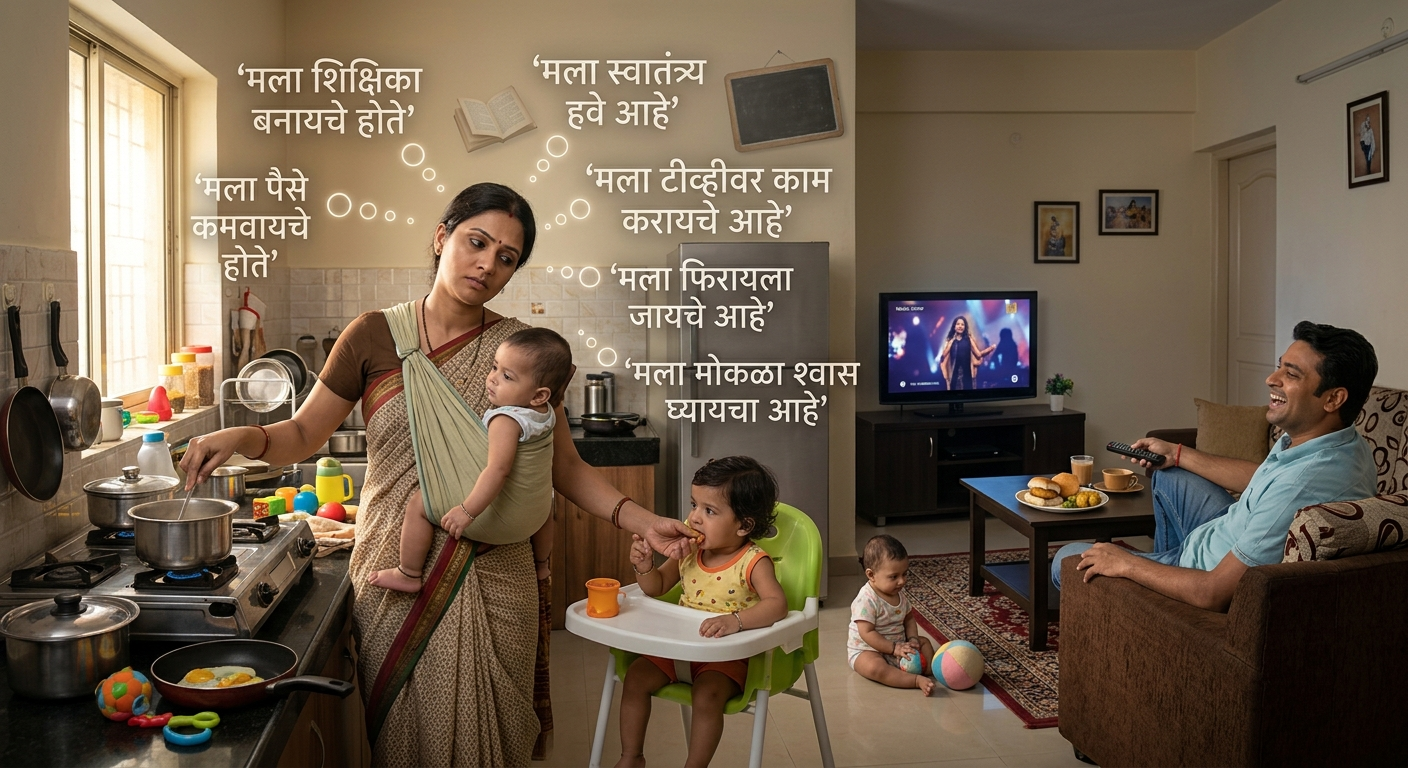 'चूल आणि मूल' या चौकटीत गुदमरलेले स्त्रीचे अस्तित्व!