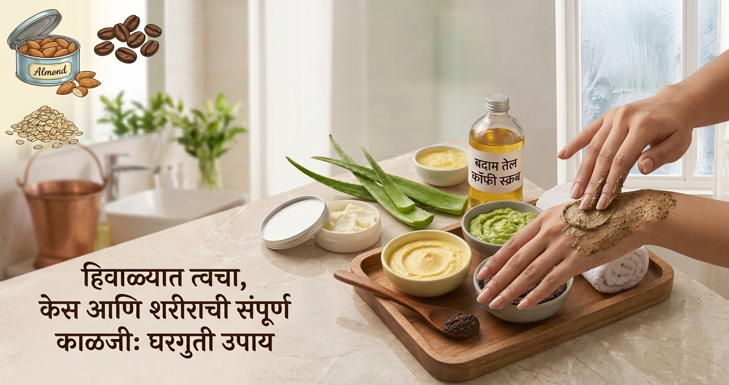 हिवाळ्यात त्वचा, केस आणि शरीराची संपूर्ण काळजी: