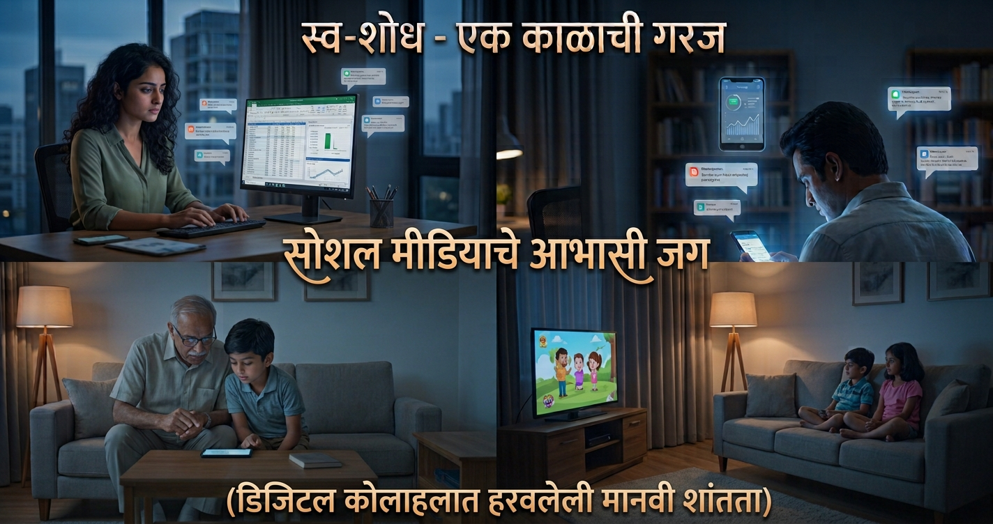 सोशल मीडियाचे आभासी जग: नात्यांमधील दुरावा आणि हरवलेली शांतता