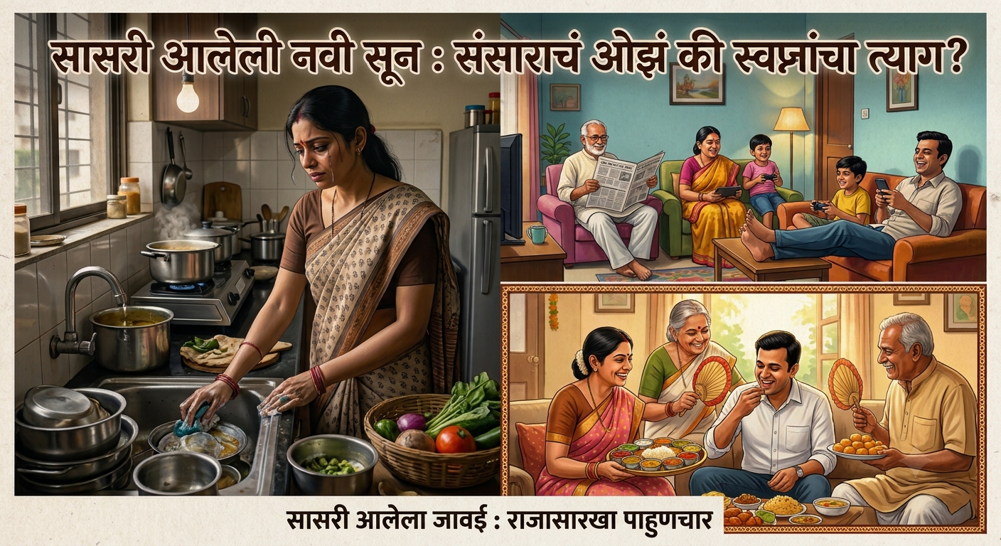 सासरी आलेली नवी सून : संसाराचं ओझं की स्वप्नांचा त्याग?